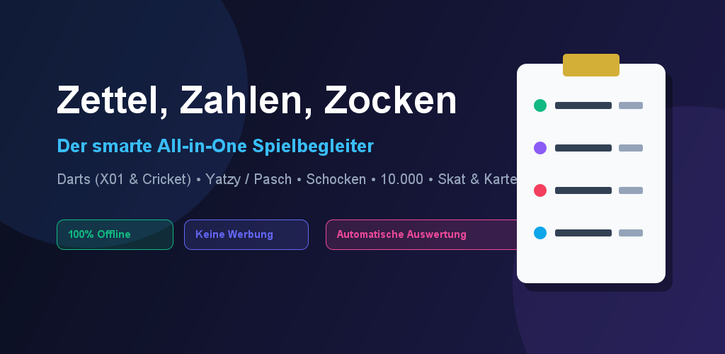 Zettel, Zahlen, Zocken